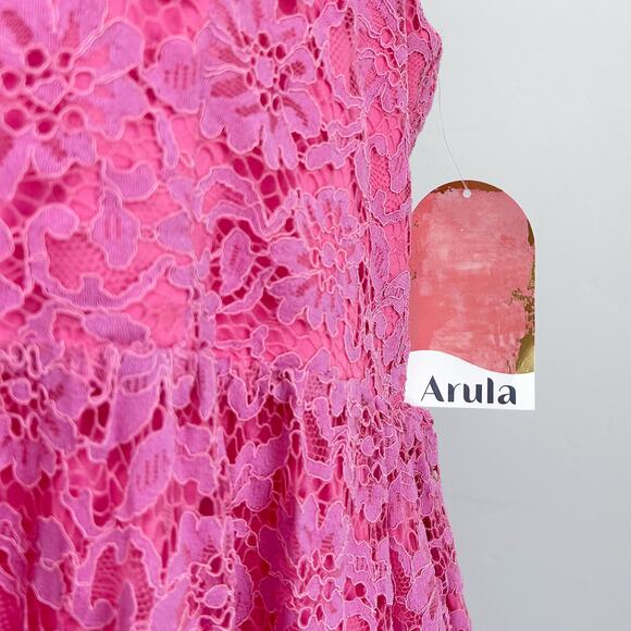Arula Altar'd State Pink Lace Sleeveless Midi Dress NWT - Picture 5 of 14